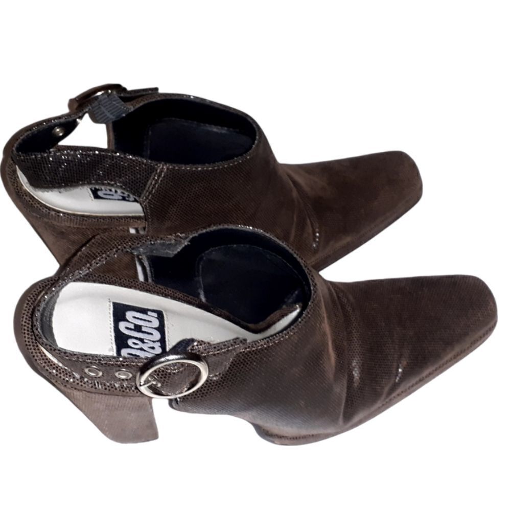 9 & Co. Slingback Booties Size 7M Brown - Picture 3 of 7